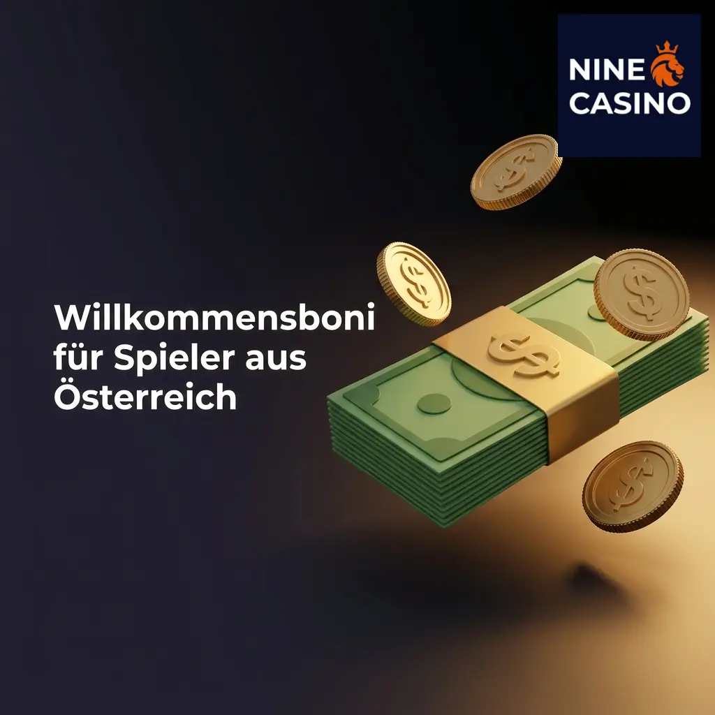 Nine Casino Willkommensbonus Österreich: bis zu 450 EUR und 250 Freispiele über drei Einzahlungen